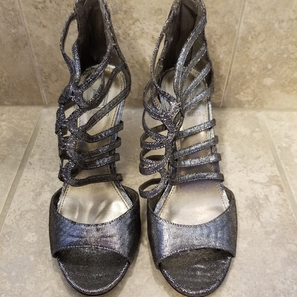 M by Marinelli Pewter Party Heels - Picture 1 of 5